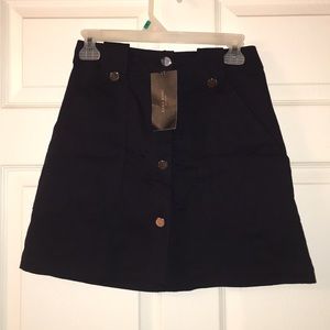 ZaraBasic Navy Jean Skirt